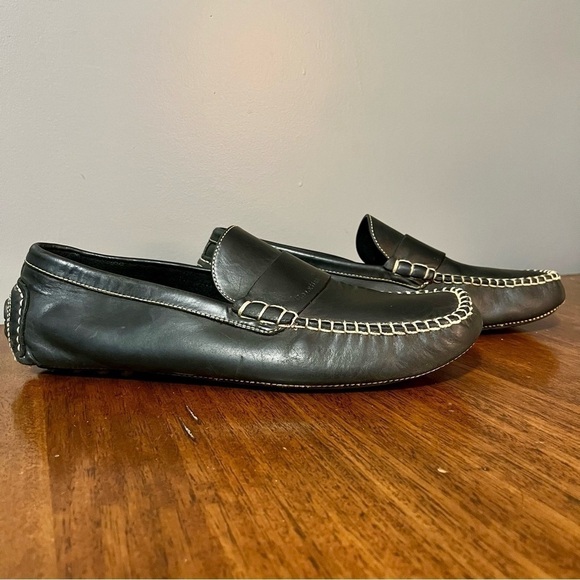 Cole Haan Men\'s Sz 11 D Black Leather Penny Driver Driving
Style Loafer main image 7